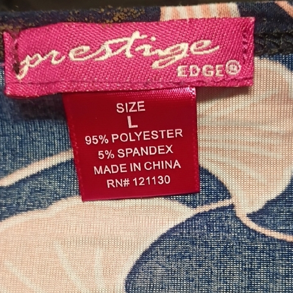 Elegant Women's Short Sleeve Top in Pink and Blue - Picture 9 of 14